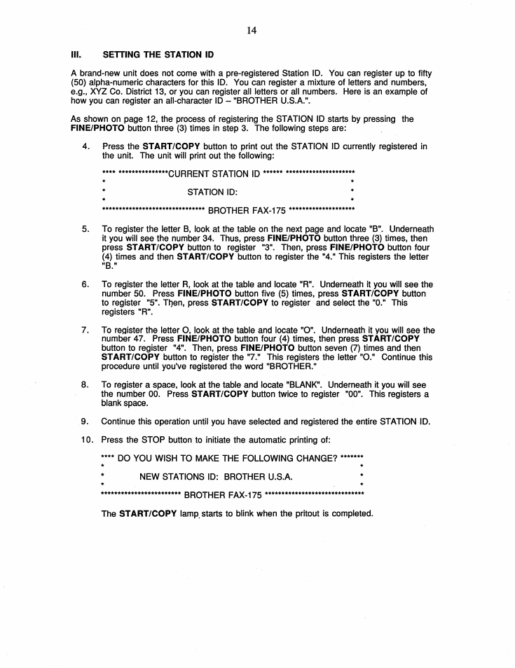 Brother FAX-175 User Manual | Page 20 / 42