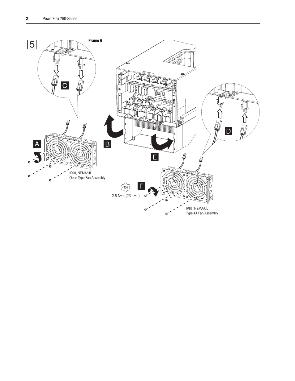 Rockwell Automation 755 PowerFlex 750-Series Frame 6 and 7 Flange Adapter User Manual | Page 2 / 6