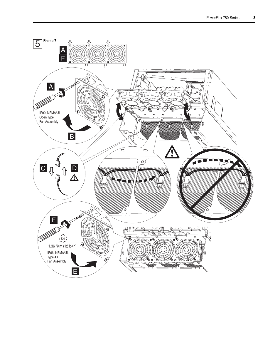 Rockwell Automation 755 PowerFlex 750-Series Frame 6 and 7 Flange Adapter User Manual | Page 3 / 6