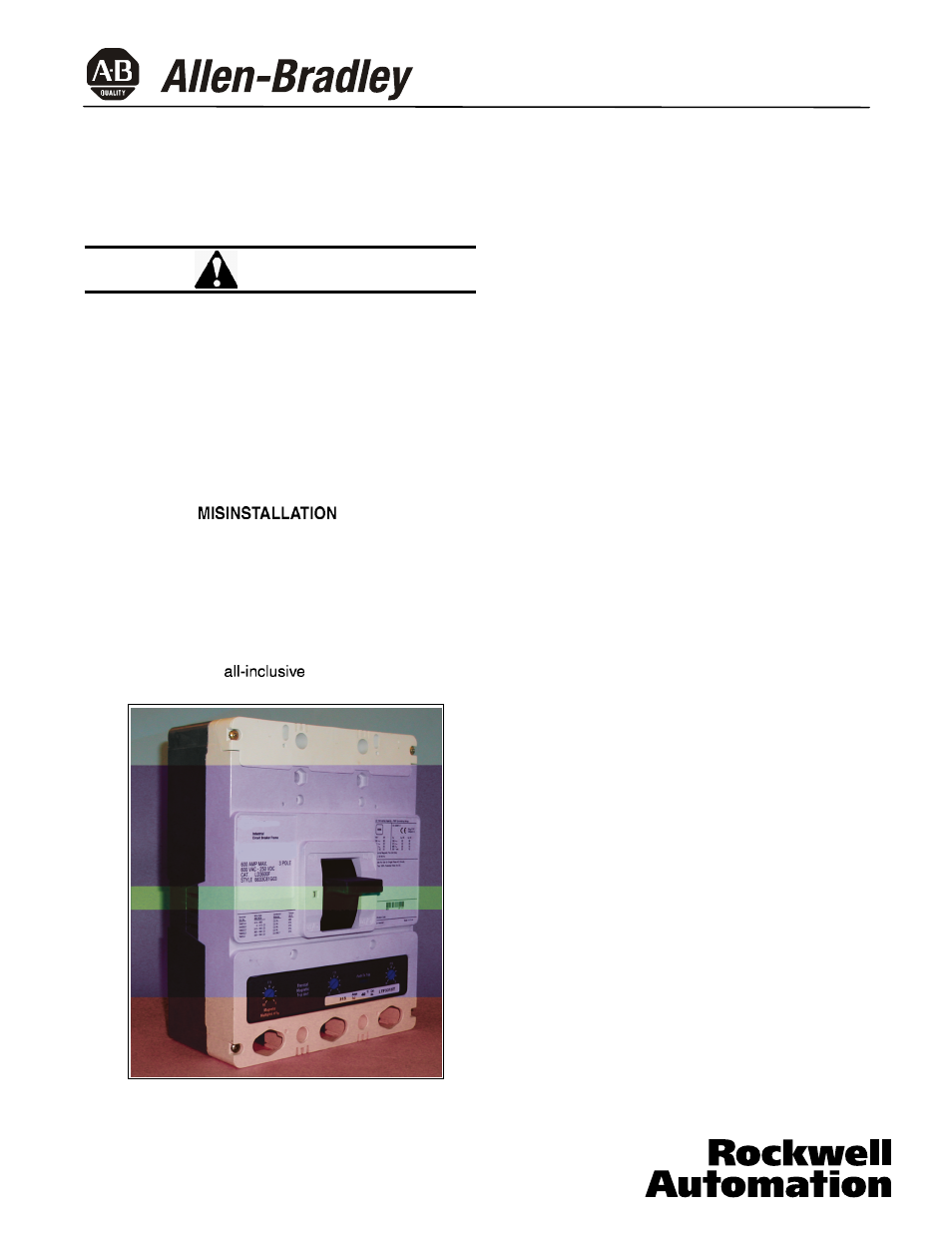 Rockwell Automation 140U Q and M-Frame Circuit Breakers Installation of Q-Frame Circuit Breakers User Manual | 8 pages