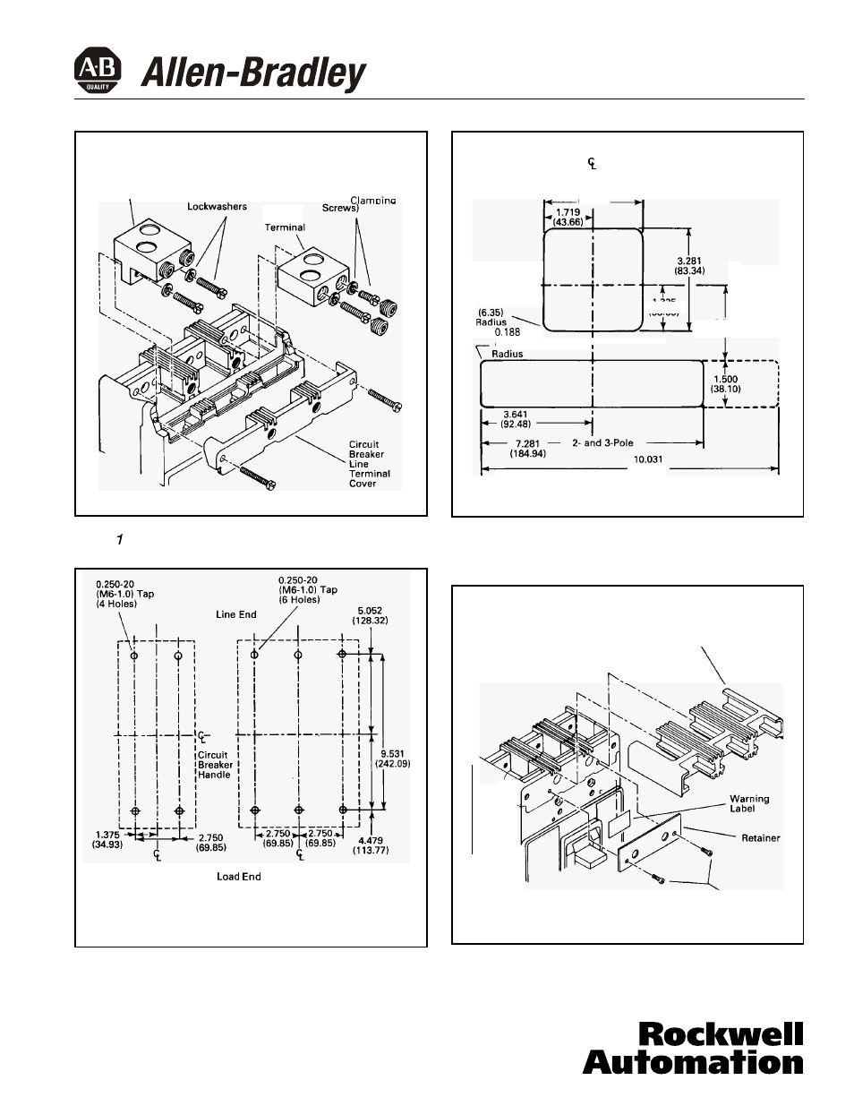 Rockwell Automation 140U Q and M-Frame Circuit Breakers Installation of Q-Frame Circuit Breakers User Manual | Page 3 / 8