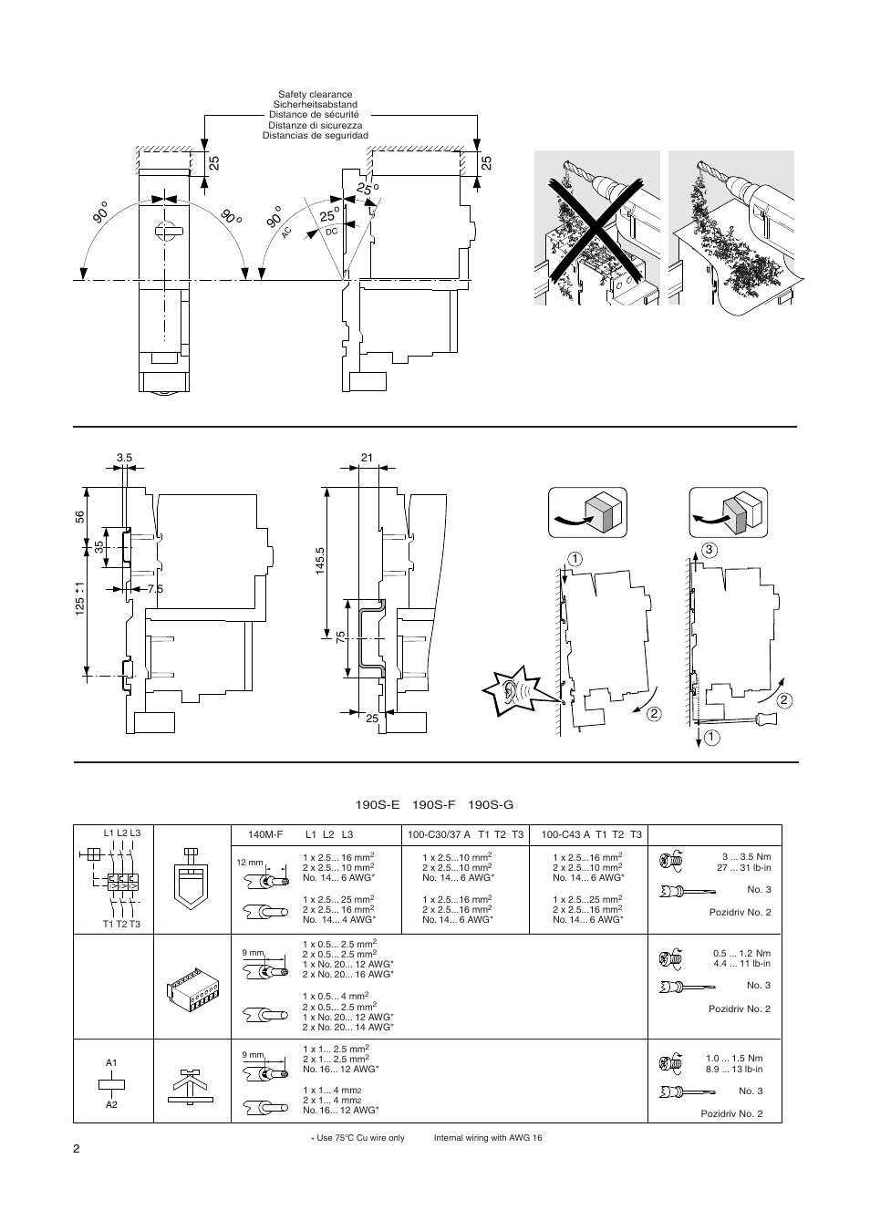 Rockwell Automation 190S Compact Starters with Screw Terminals User Manual | Page 2 / 4