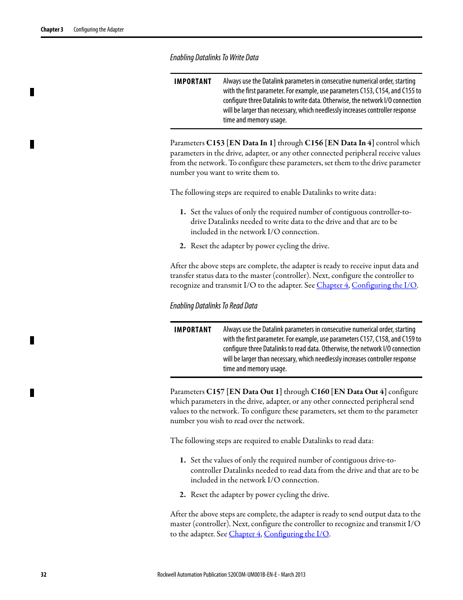 Rockwell Automation 25B PowerFlex 525 Embedded EtherNet/IP Adapter User Manual | Page 32 / 166