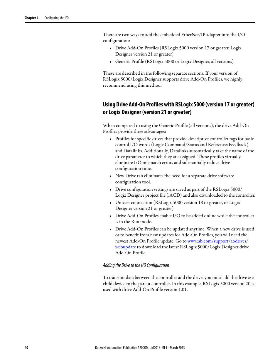 Adding the | Rockwell Automation 25B PowerFlex 525 Embedded EtherNet/IP Adapter User Manual | Page 40 / 166