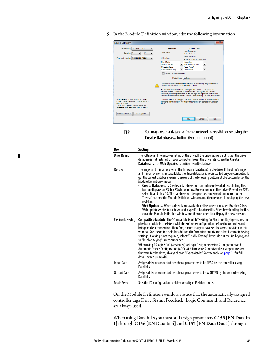 Rockwell Automation 25B PowerFlex 525 Embedded EtherNet/IP Adapter User Manual | Page 43 / 166