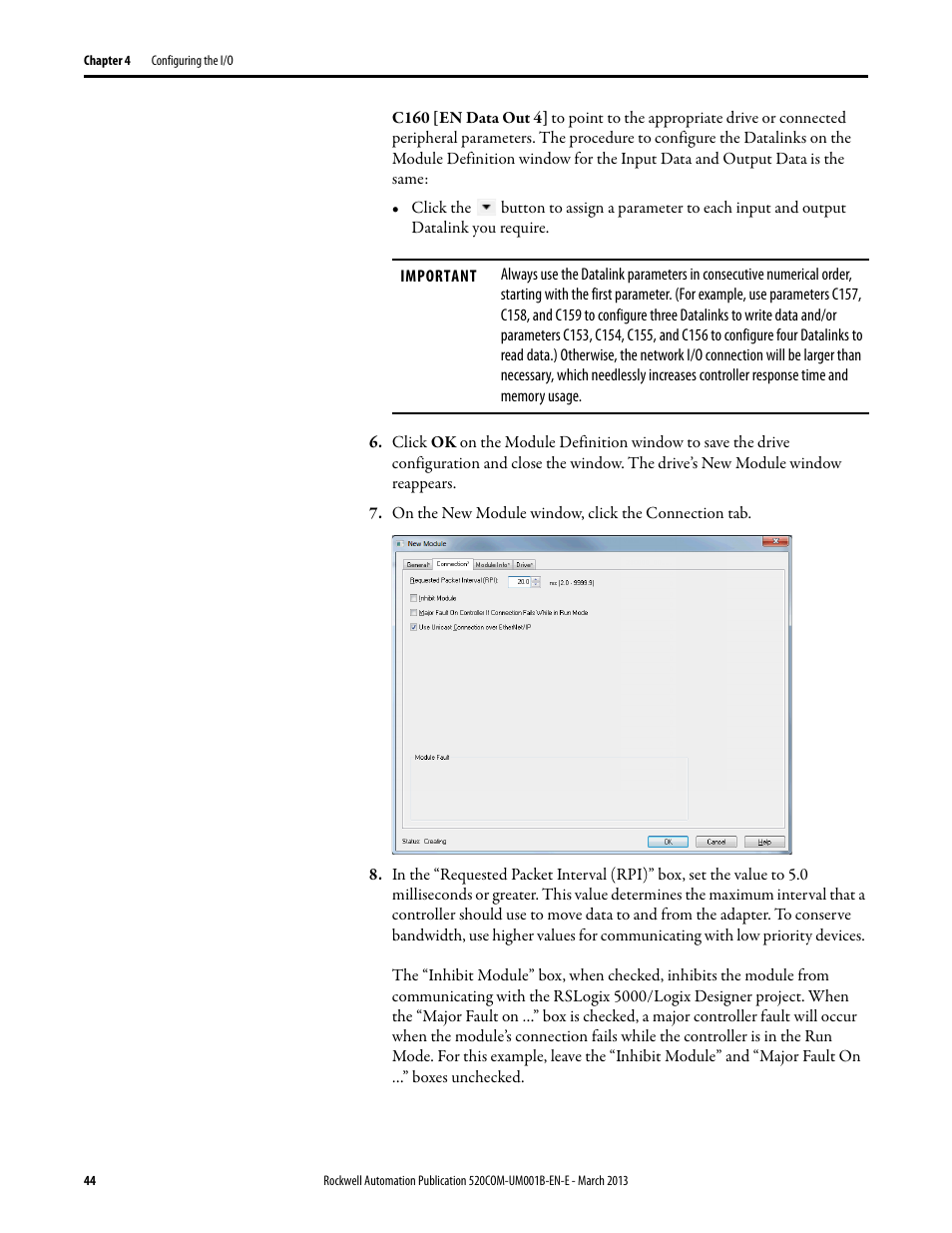 Rockwell Automation 25B PowerFlex 525 Embedded EtherNet/IP Adapter User Manual | Page 44 / 166