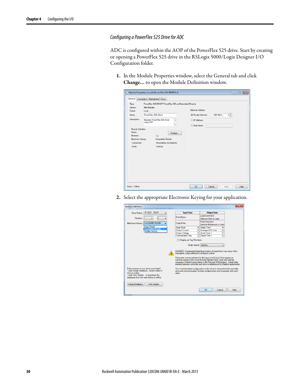 Rockwell Automation 25B PowerFlex 525 Embedded EtherNet/IP Adapter User Manual | Page 50 / 166