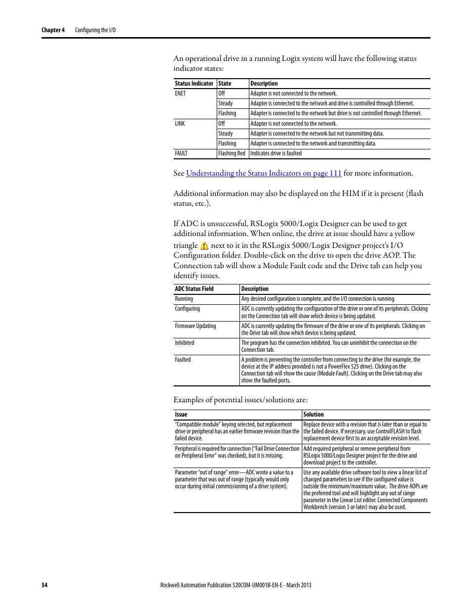 Rockwell Automation 25B PowerFlex 525 Embedded EtherNet/IP Adapter User Manual | Page 54 / 166