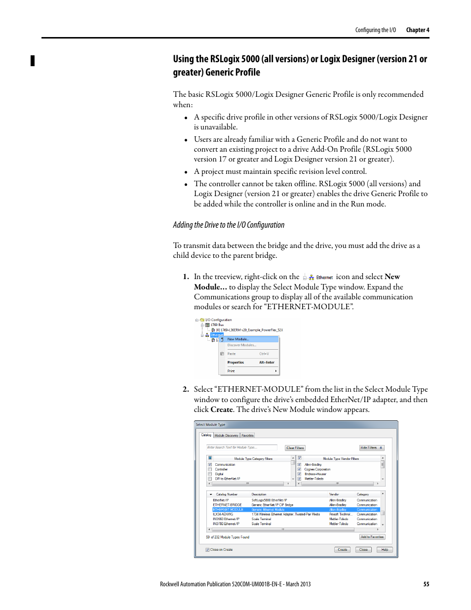 Rockwell Automation 25B PowerFlex 525 Embedded EtherNet/IP Adapter User Manual | Page 55 / 166