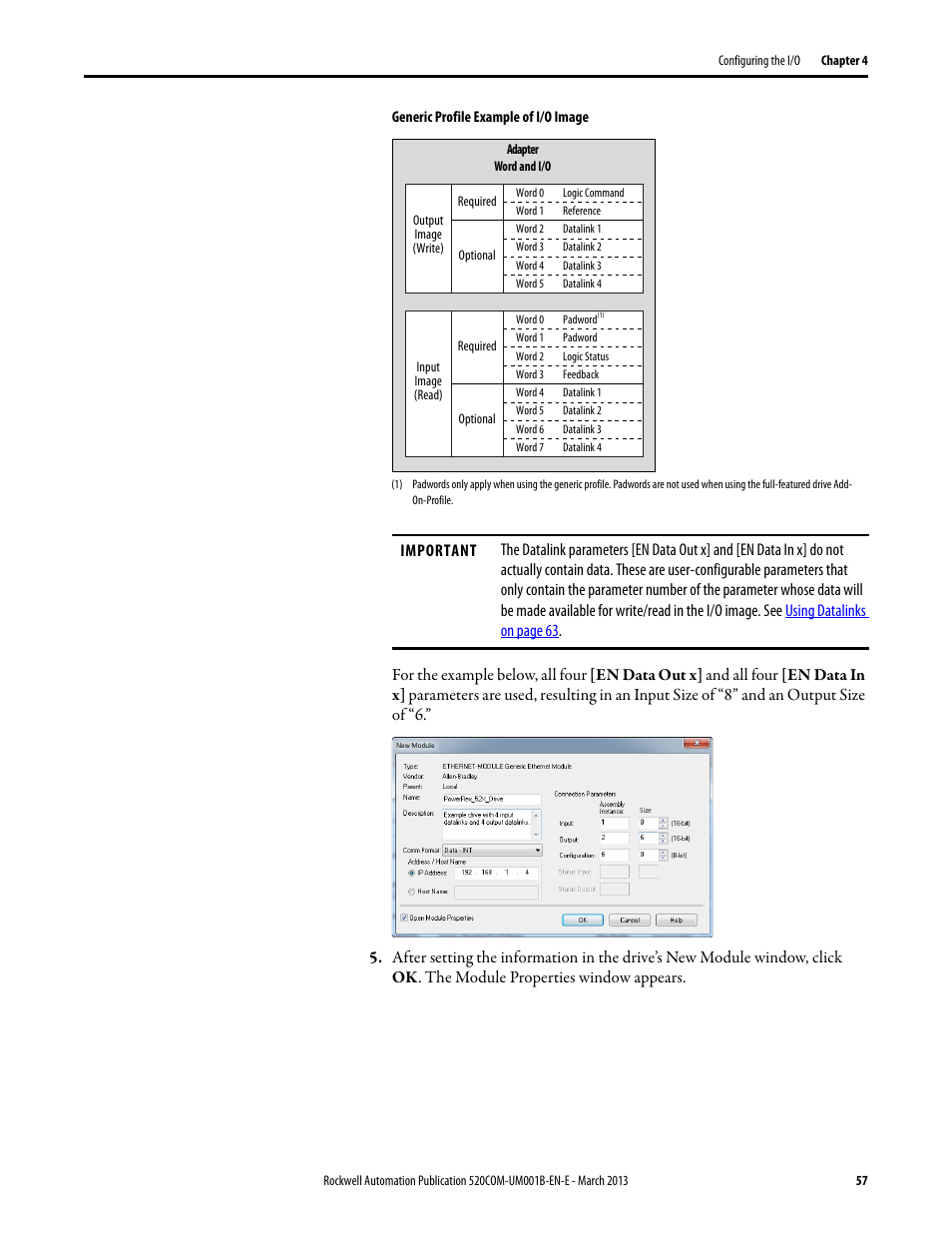 Rockwell Automation 25B PowerFlex 525 Embedded EtherNet/IP Adapter User Manual | Page 57 / 166