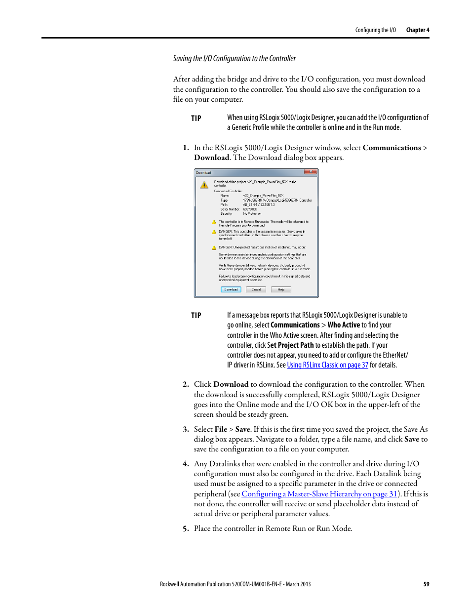 Rockwell Automation 25B PowerFlex 525 Embedded EtherNet/IP Adapter User Manual | Page 59 / 166