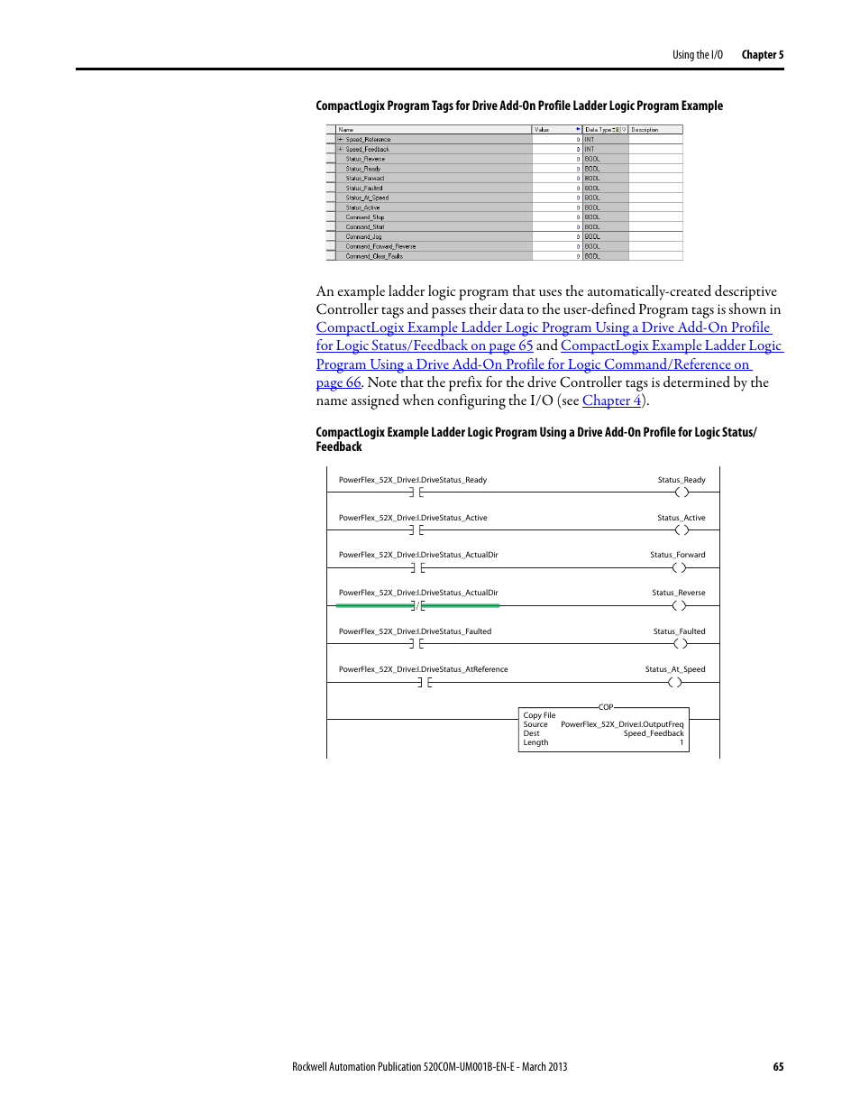 Rockwell Automation 25B PowerFlex 525 Embedded EtherNet/IP Adapter User Manual | Page 65 / 166