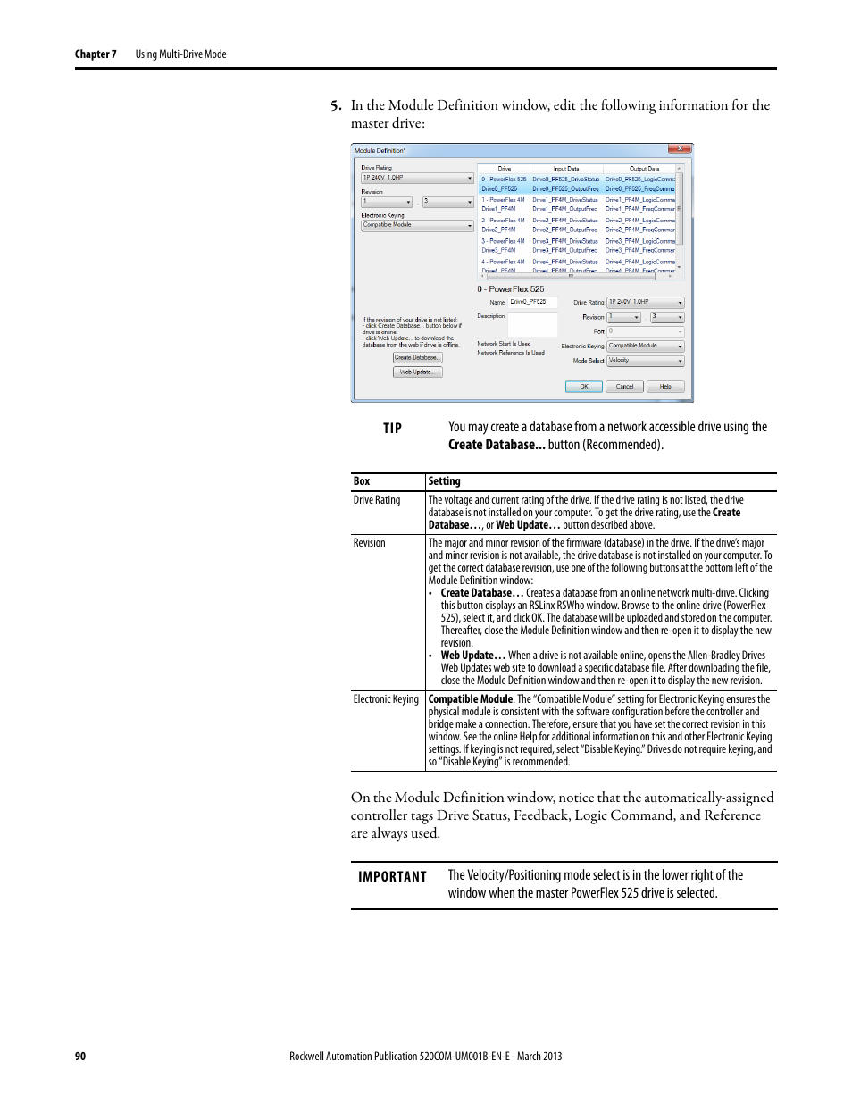 Rockwell Automation 25B PowerFlex 525 Embedded EtherNet/IP Adapter User Manual | Page 90 / 166