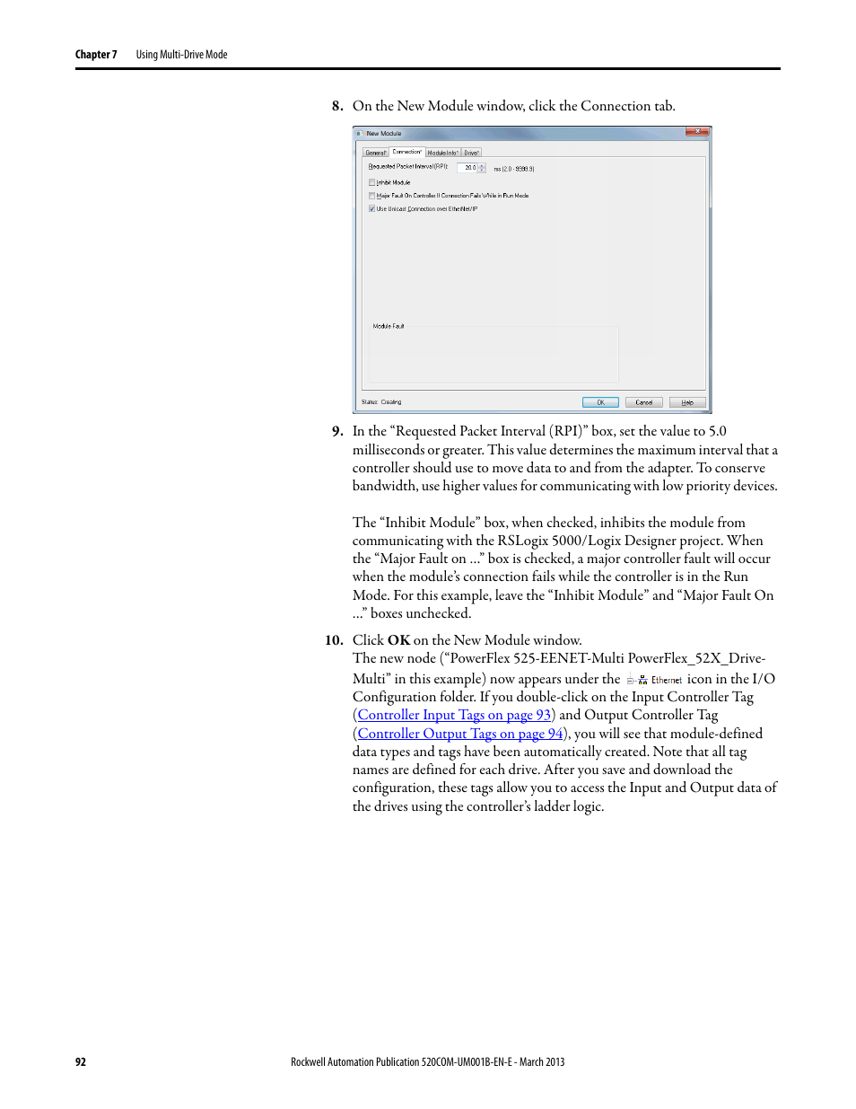 Rockwell Automation 25B PowerFlex 525 Embedded EtherNet/IP Adapter User Manual | Page 92 / 166