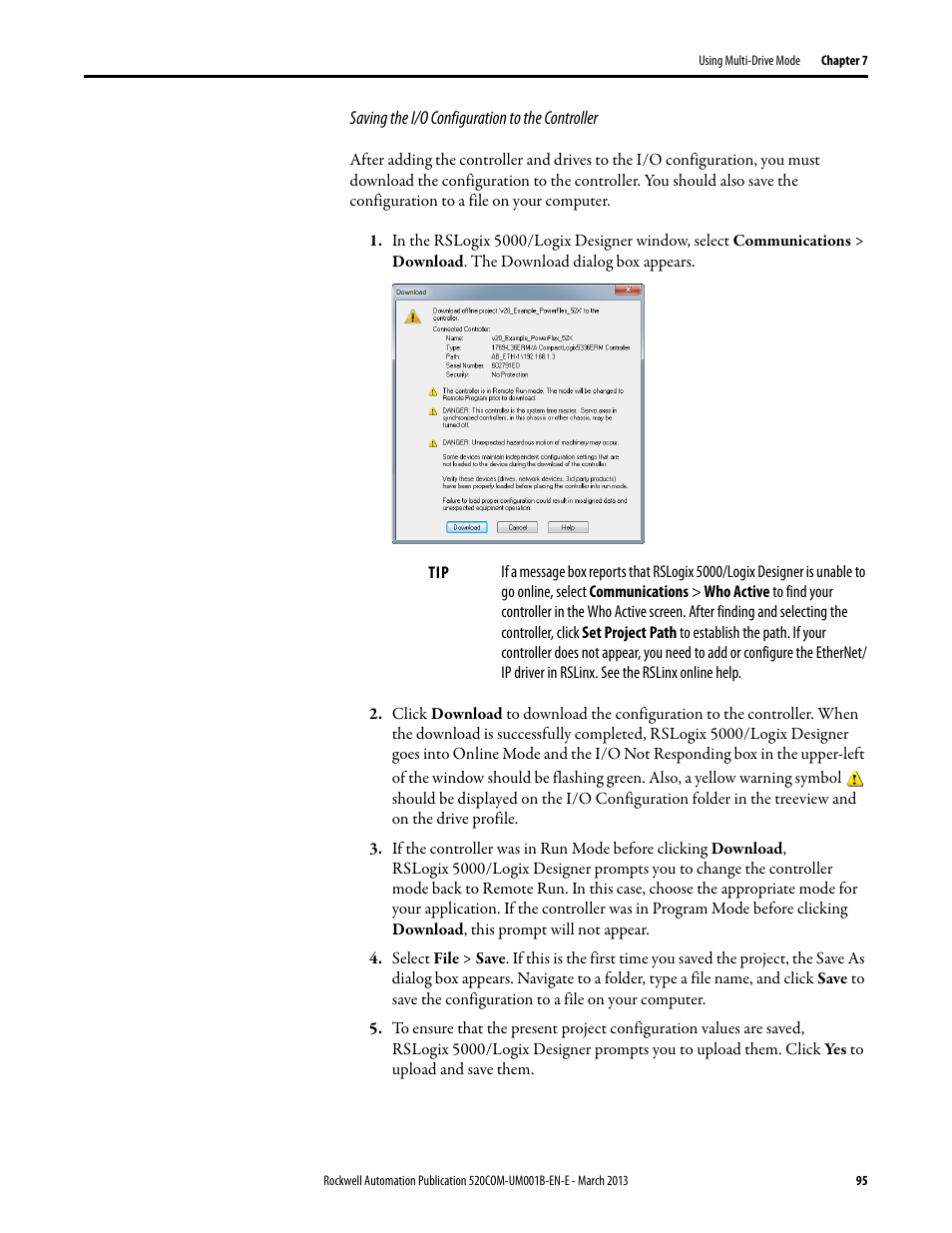 Rockwell Automation 25B PowerFlex 525 Embedded EtherNet/IP Adapter User Manual | Page 95 / 166