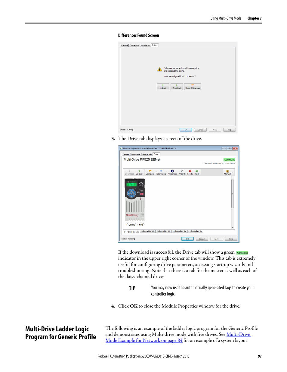 Rockwell Automation 25B PowerFlex 525 Embedded EtherNet/IP Adapter User Manual | Page 97 / 166