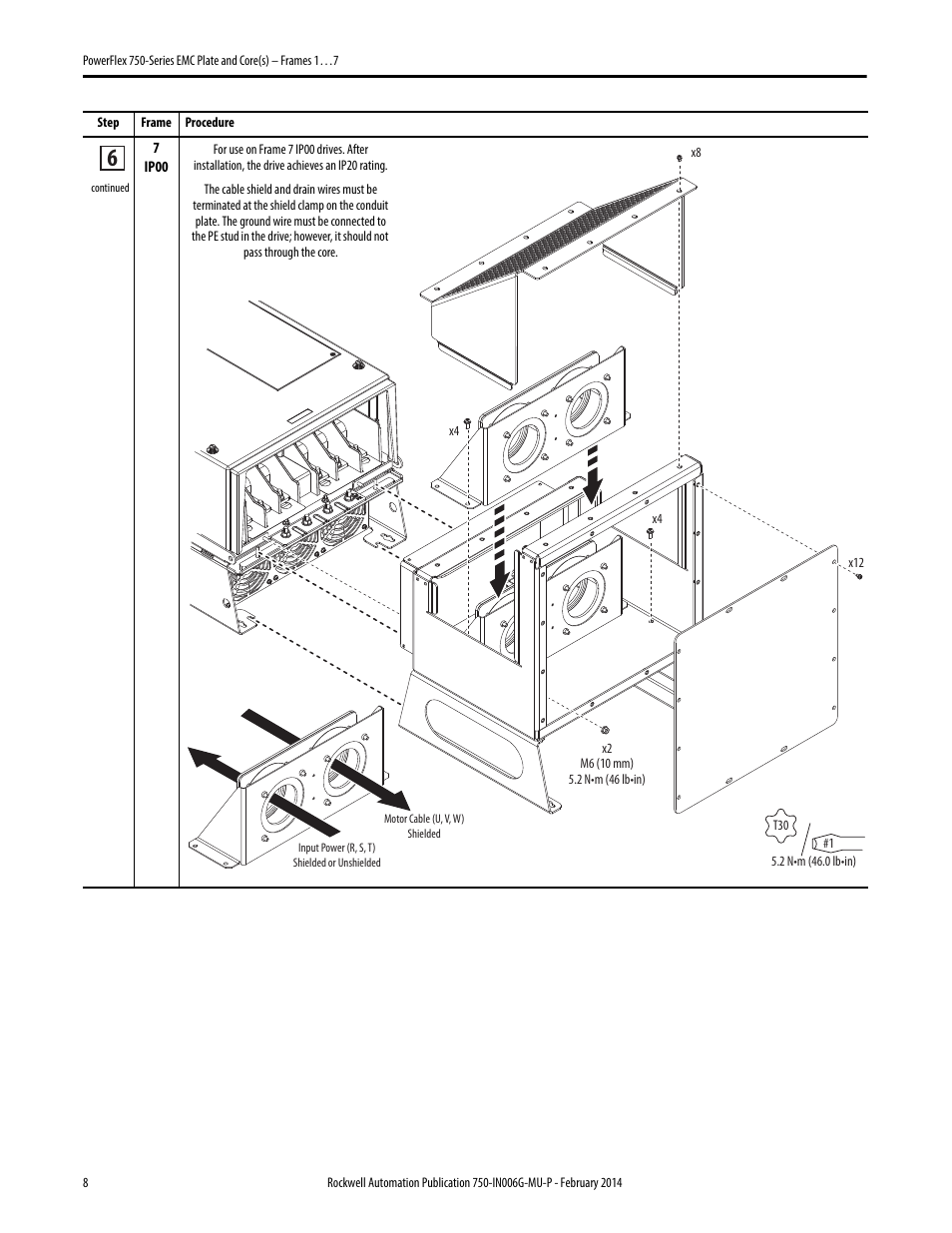 Rockwell Automation 20G PowerFlex 750-Series EMC Plate and Cores - Frames 1…7 User Manual | Page 8 / 10