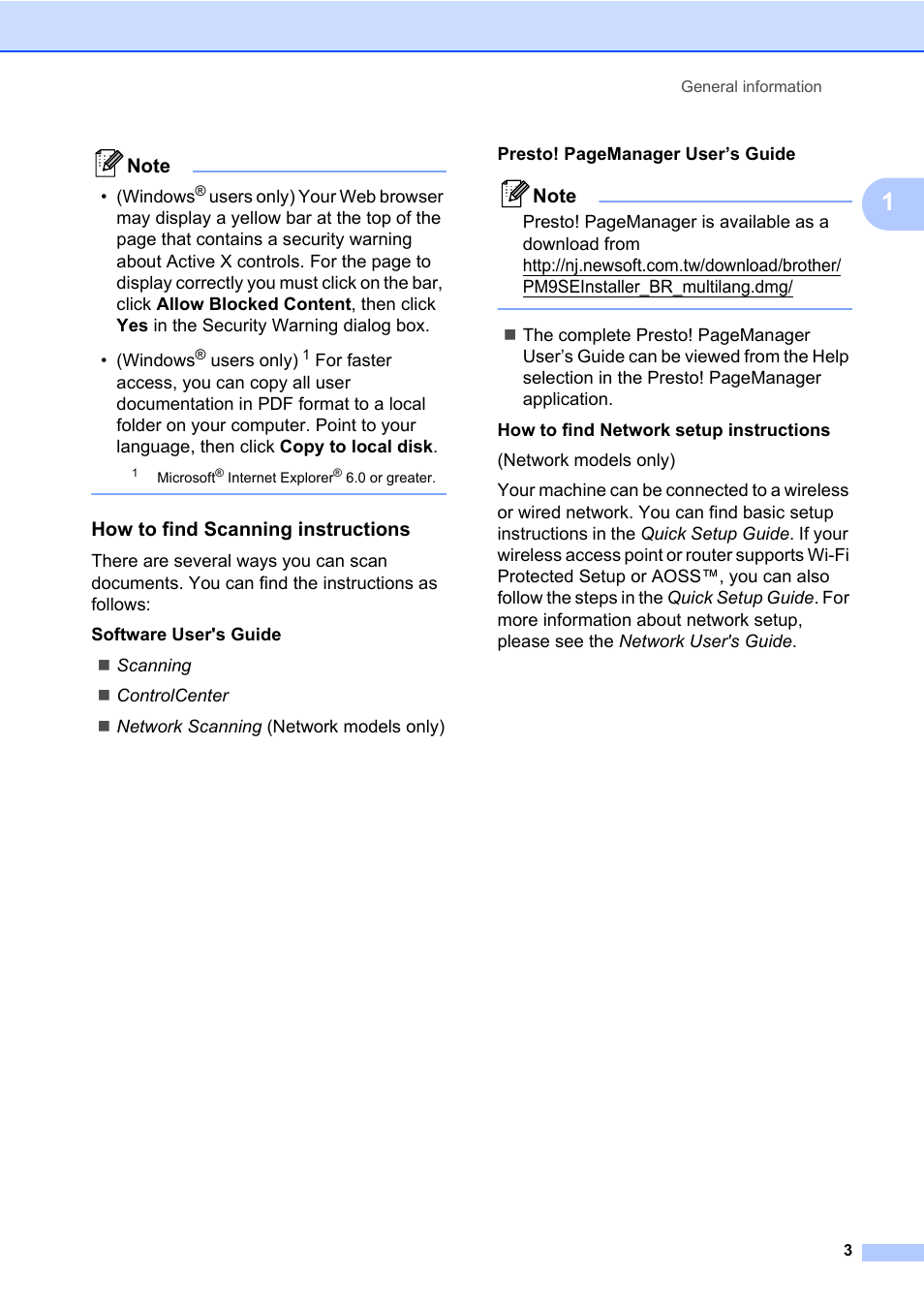 How to find scanning instructions | Brother MFC 7460DN User Manual | Page 13 / 151
