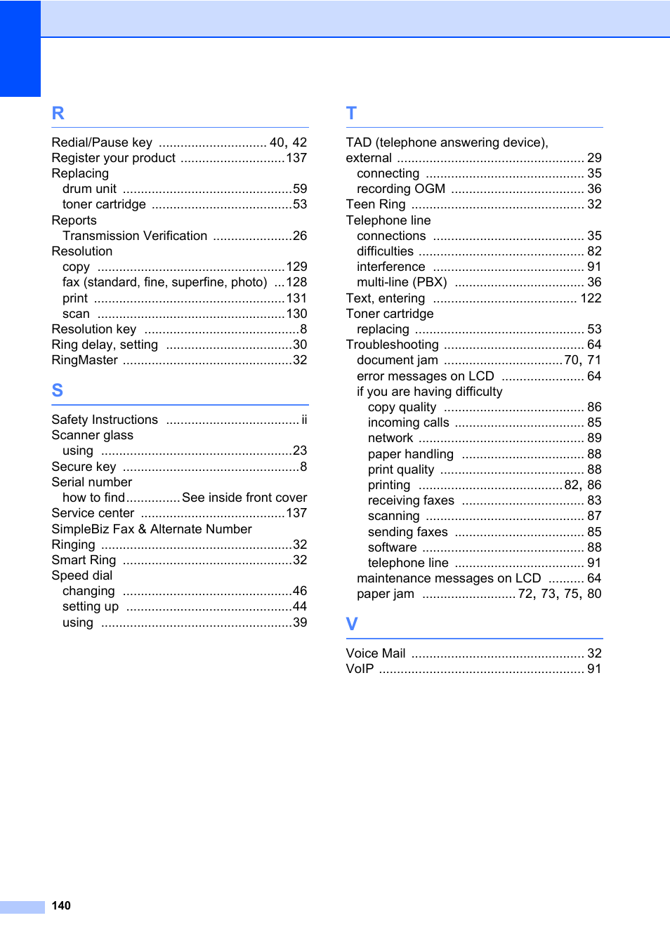 Brother MFC 7460DN User Manual | Page 150 / 151