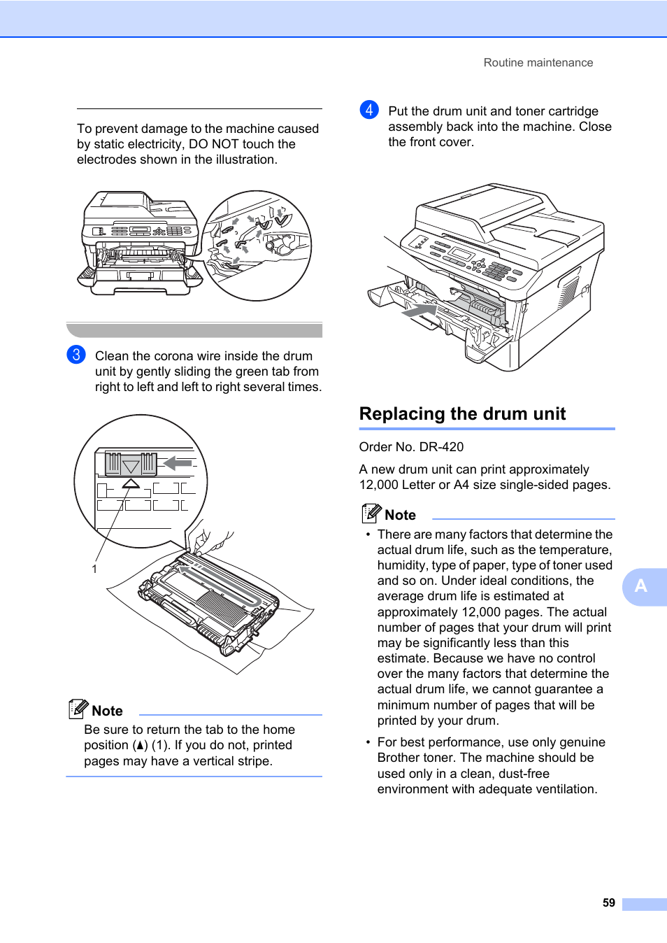 Replacing the drum unit | Brother MFC 7460DN User Manual | Page 69 / 151
