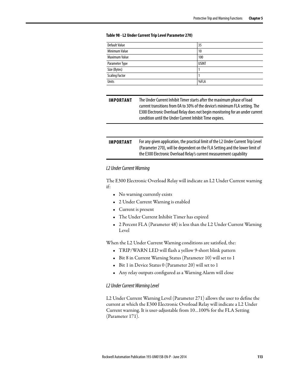 Rockwell Automation 592- E300 Overload Relay User Manual User Manual | Page 113 / 424
