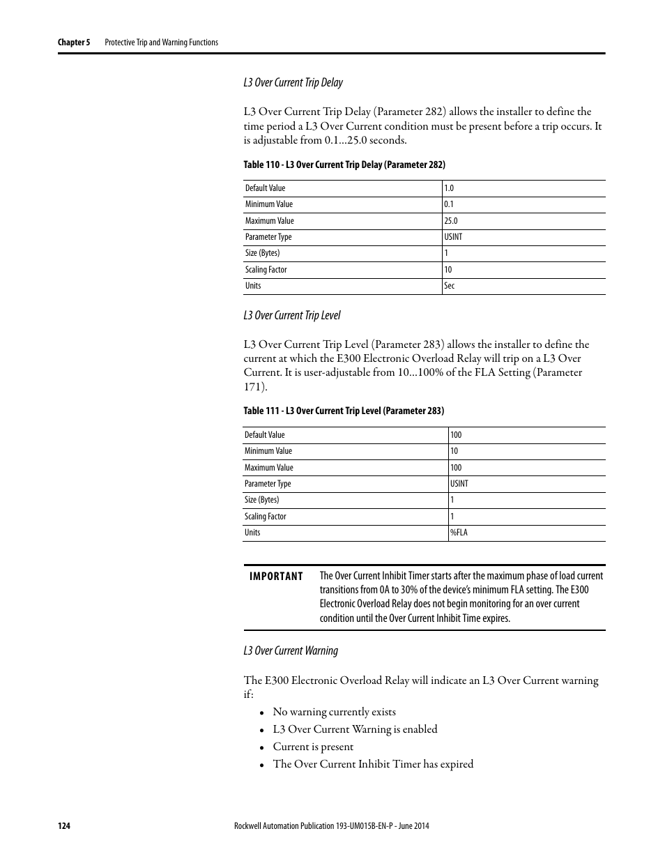 Rockwell Automation 592- E300 Overload Relay User Manual User Manual | Page 124 / 424