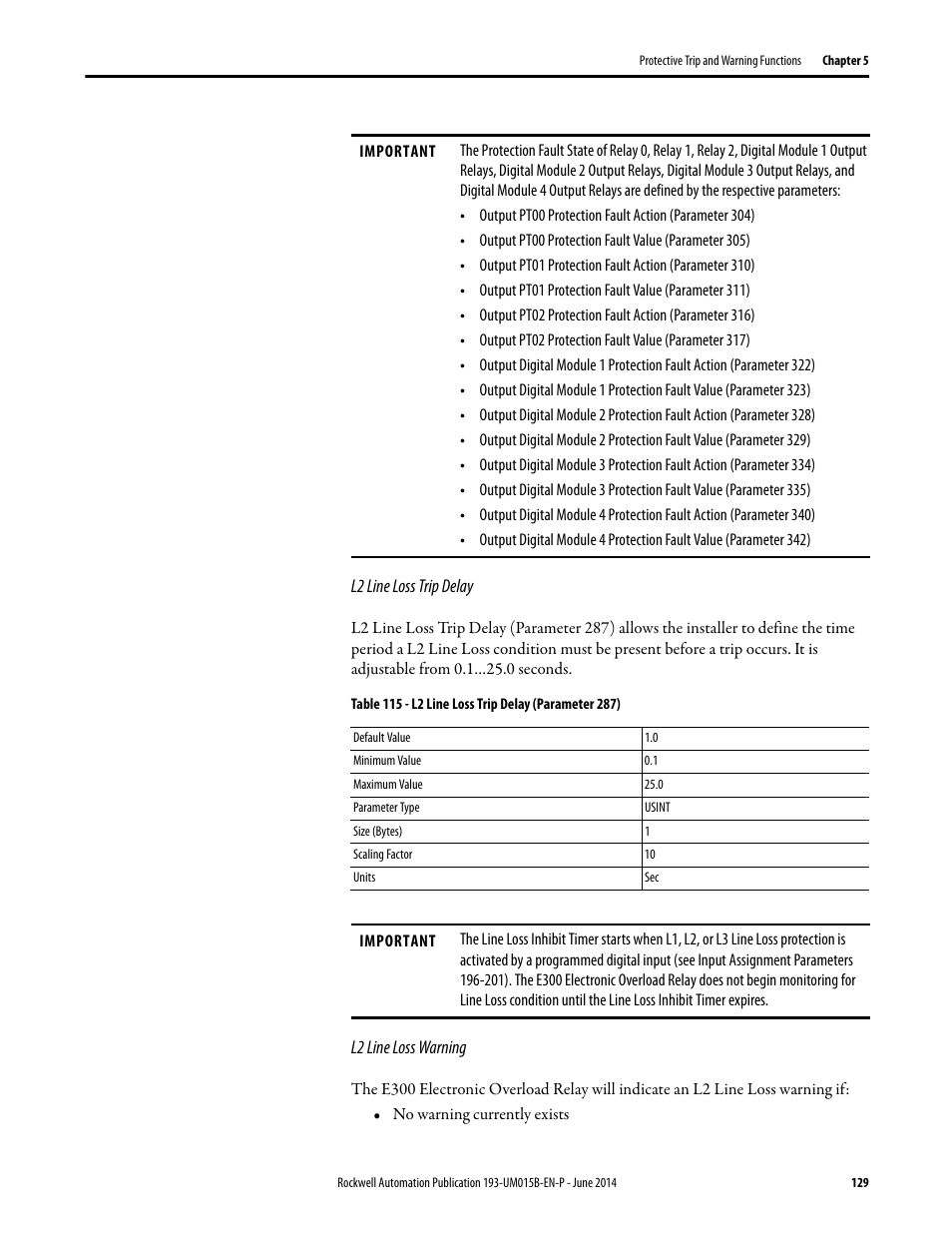 Rockwell Automation 592- E300 Overload Relay User Manual User Manual | Page 129 / 424