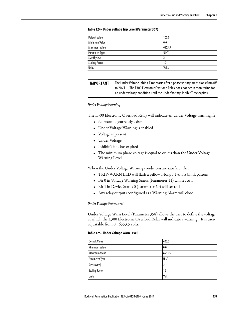 Rockwell Automation 592- E300 Overload Relay User Manual User Manual | Page 137 / 424