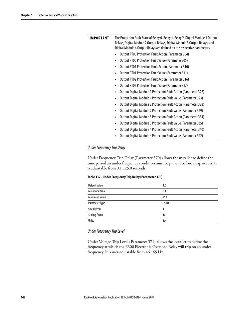 Rockwell Automation 592- E300 Overload Relay User Manual User Manual | Page 148 / 424