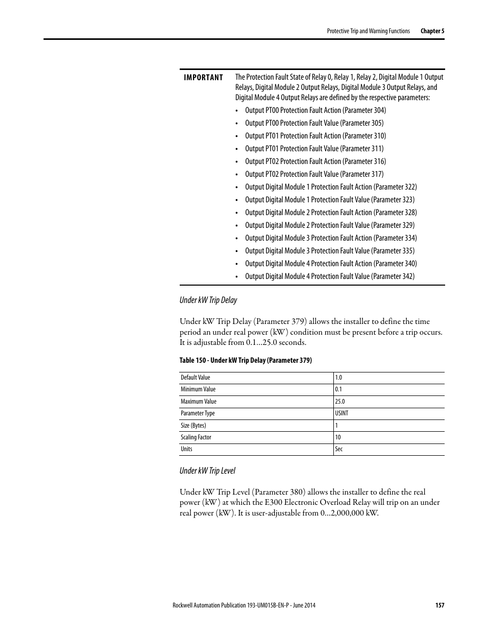 Rockwell Automation 592- E300 Overload Relay User Manual User Manual | Page 157 / 424