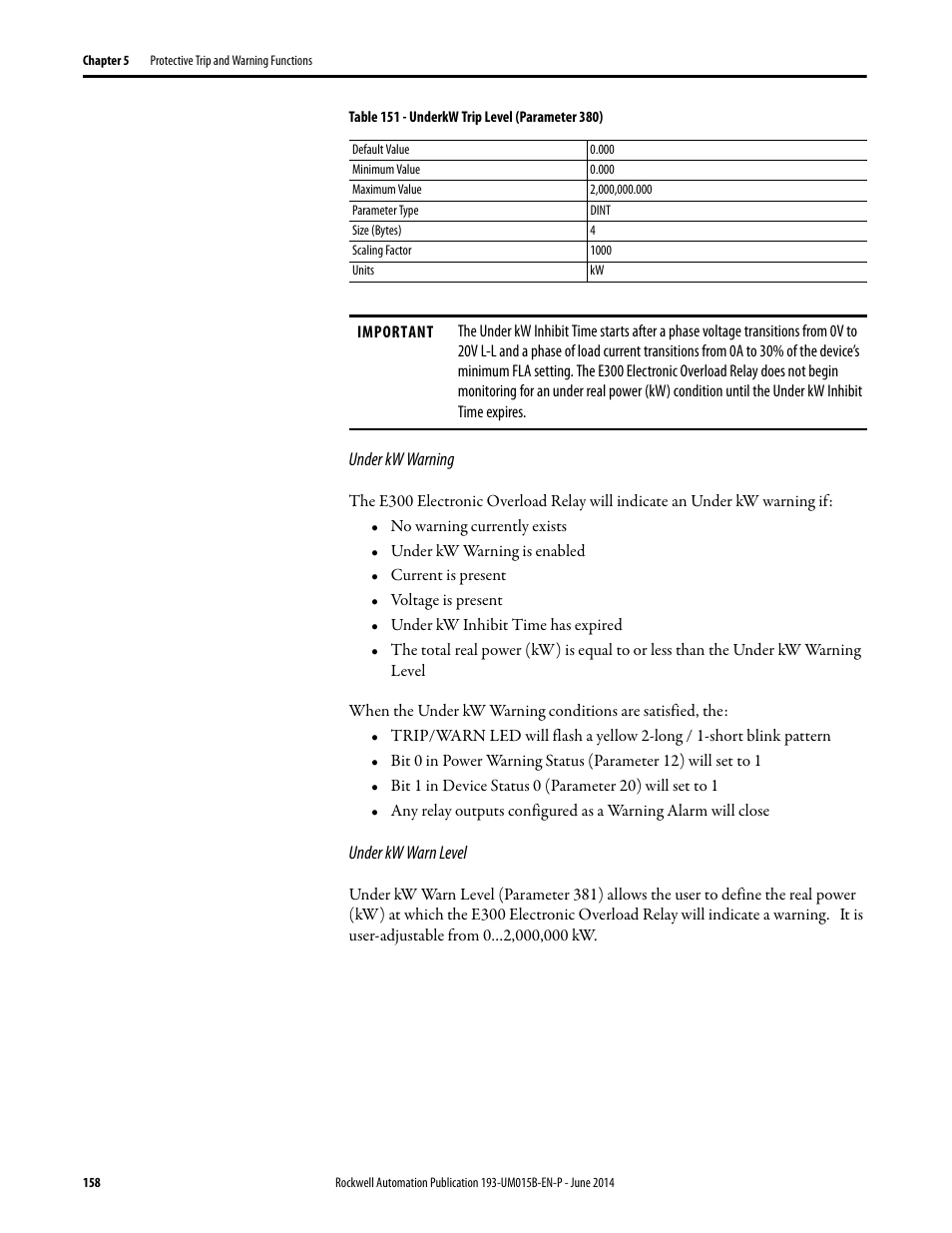 Rockwell Automation 592- E300 Overload Relay User Manual User Manual | Page 158 / 424