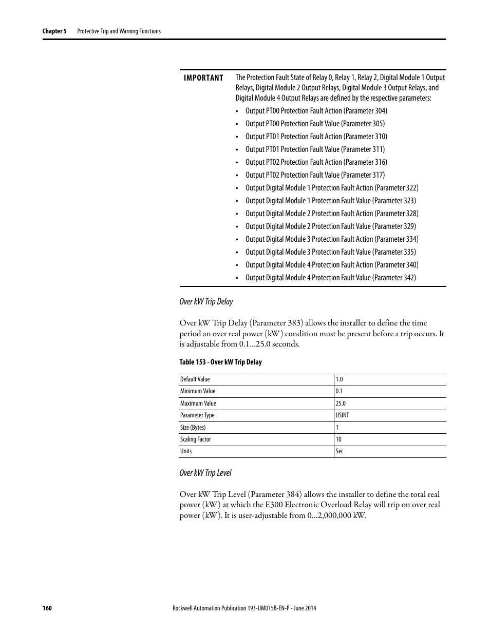 Rockwell Automation 592- E300 Overload Relay User Manual User Manual | Page 160 / 424