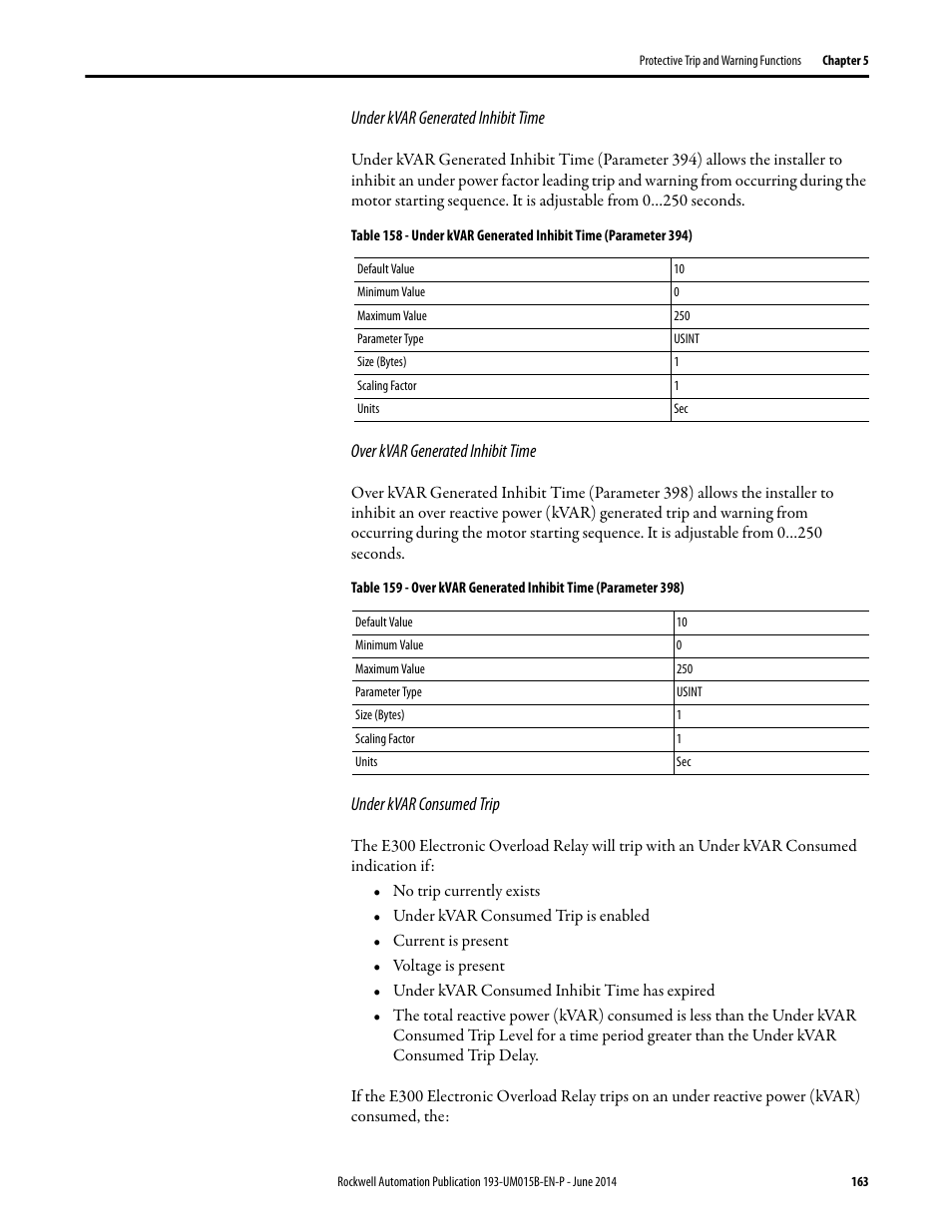 Rockwell Automation 592- E300 Overload Relay User Manual User Manual | Page 163 / 424
