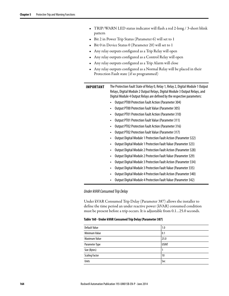 Rockwell Automation 592- E300 Overload Relay User Manual User Manual | Page 164 / 424