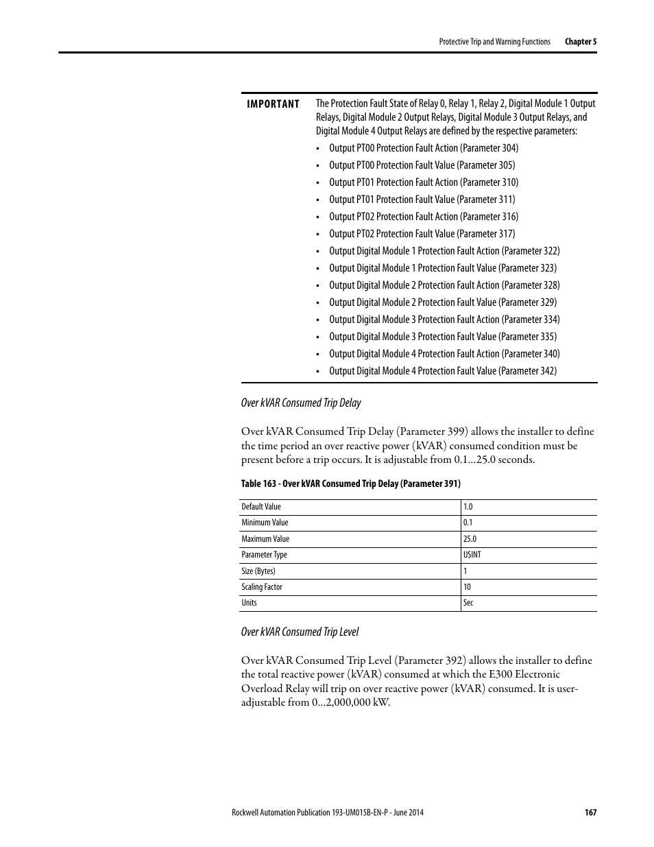 Rockwell Automation 592- E300 Overload Relay User Manual User Manual | Page 167 / 424