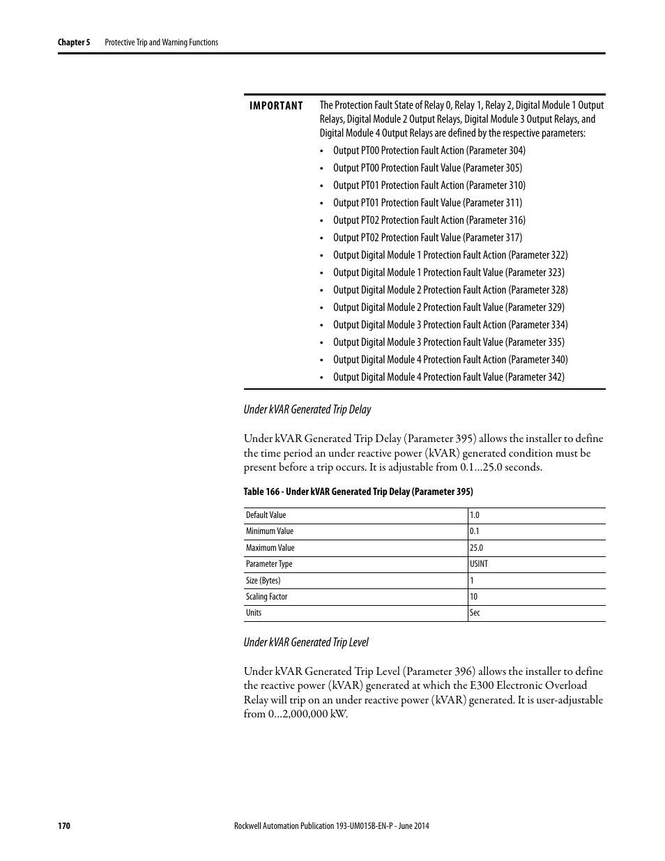 Rockwell Automation 592- E300 Overload Relay User Manual User Manual | Page 170 / 424