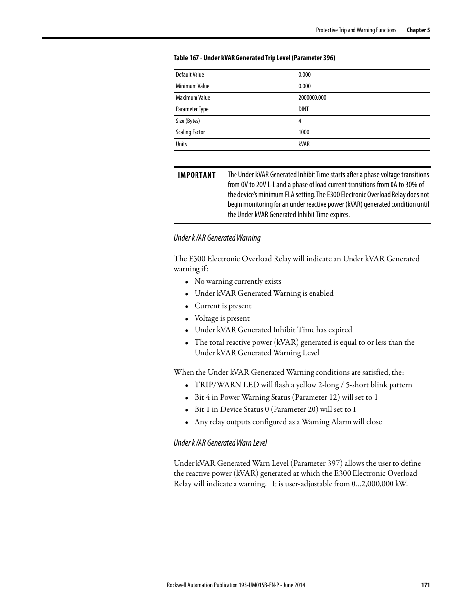 Rockwell Automation 592- E300 Overload Relay User Manual User Manual | Page 171 / 424