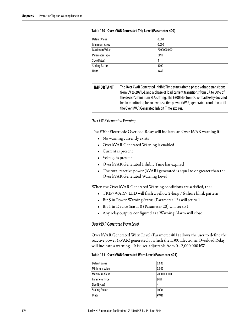 Rockwell Automation 592- E300 Overload Relay User Manual User Manual | Page 174 / 424
