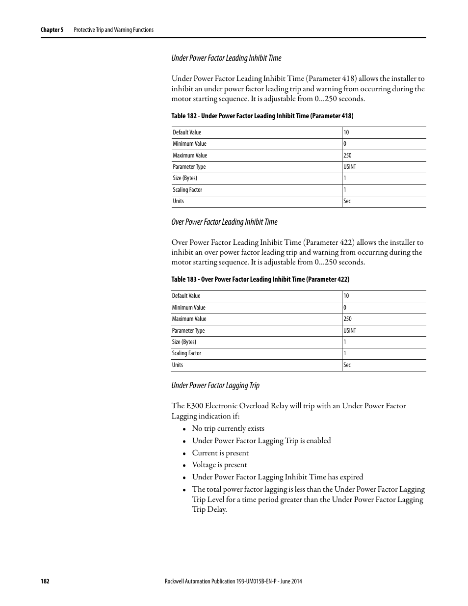 Rockwell Automation 592- E300 Overload Relay User Manual User Manual | Page 182 / 424