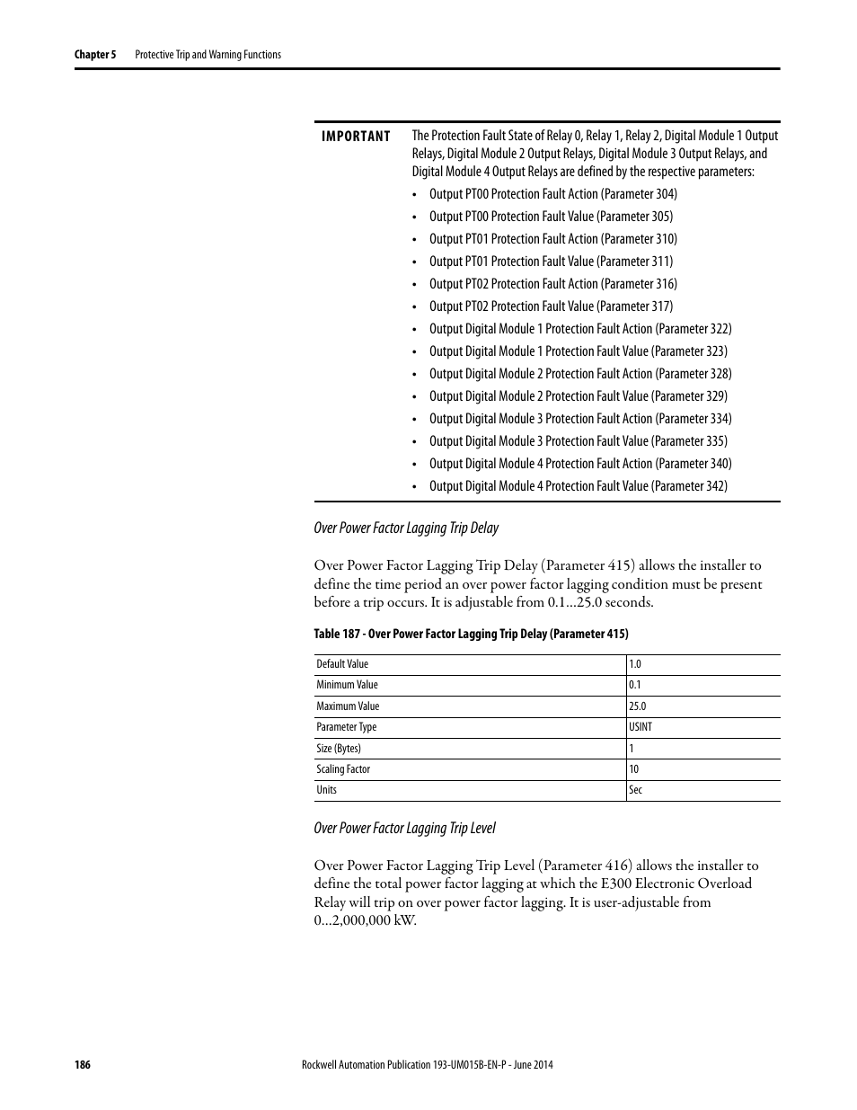 Rockwell Automation 592- E300 Overload Relay User Manual User Manual | Page 186 / 424