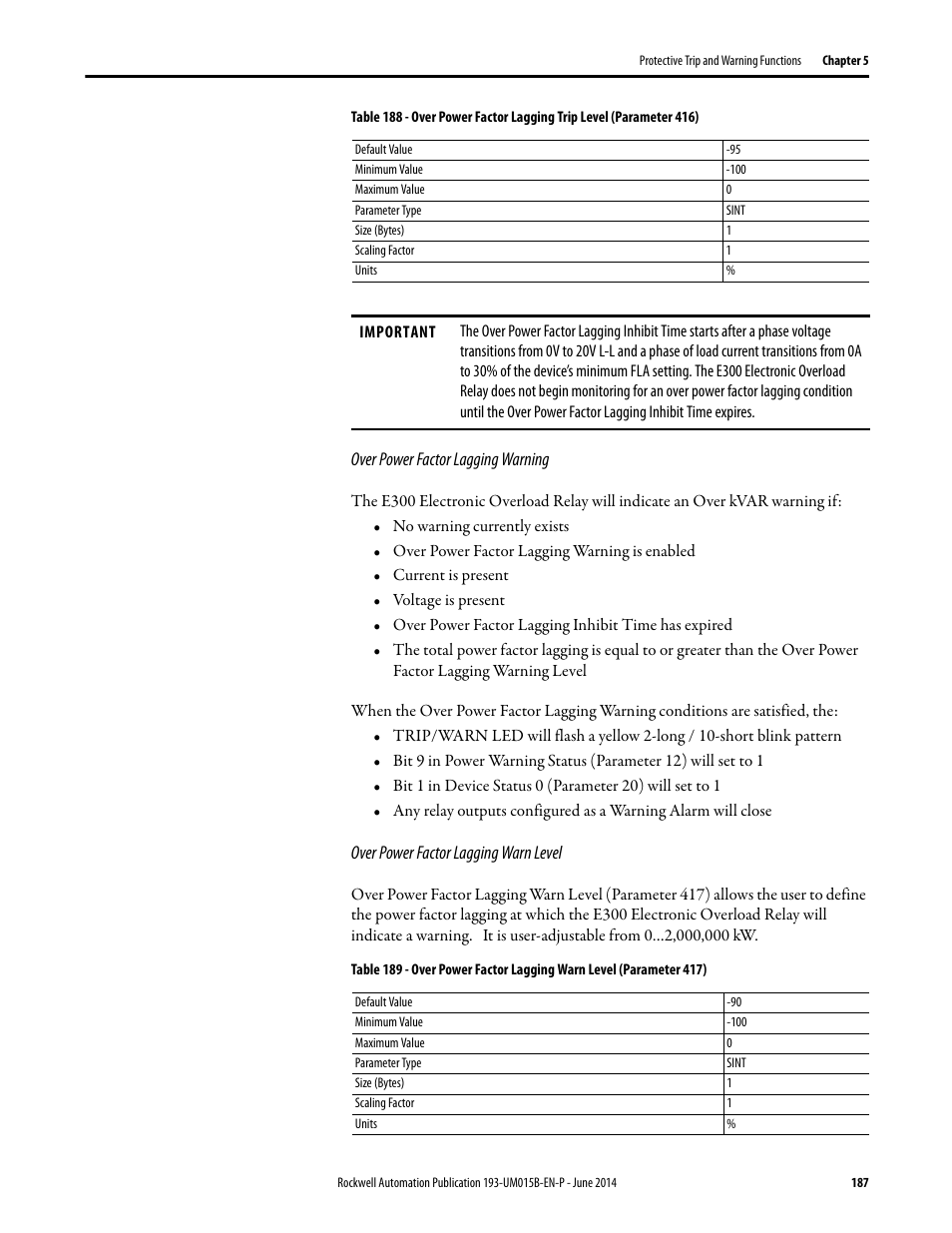 Rockwell Automation 592- E300 Overload Relay User Manual User Manual | Page 187 / 424