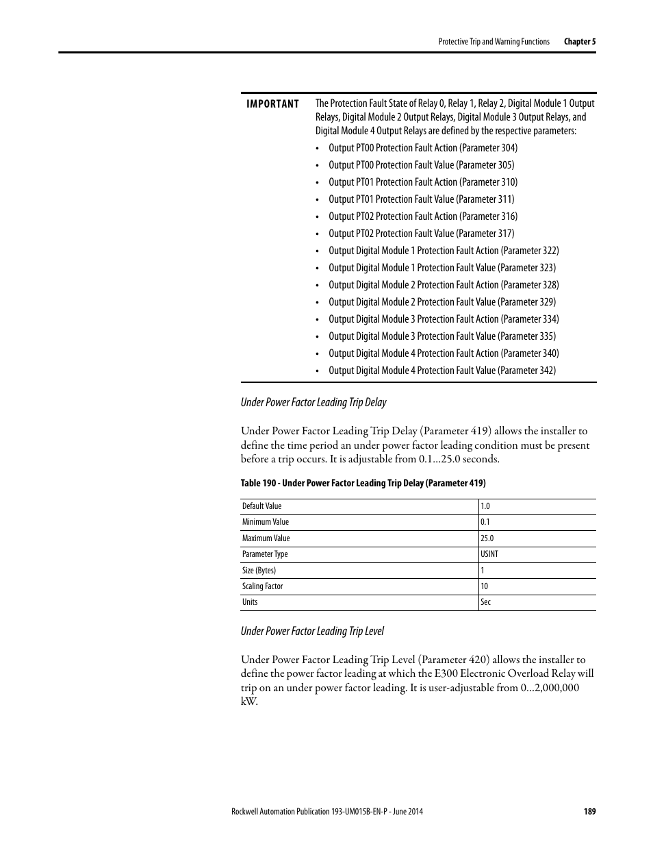 Rockwell Automation 592- E300 Overload Relay User Manual User Manual | Page 189 / 424