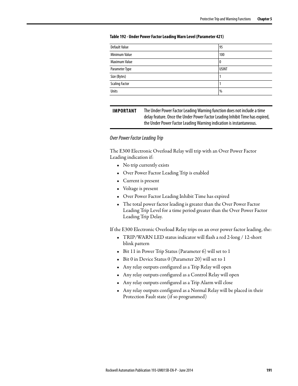 Rockwell Automation 592- E300 Overload Relay User Manual User Manual | Page 191 / 424