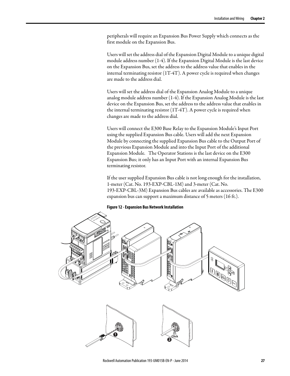 Figure 12 - expansion bus network installation 0 | Rockwell Automation 592- E300 Overload Relay User Manual User Manual | Page 27 / 424