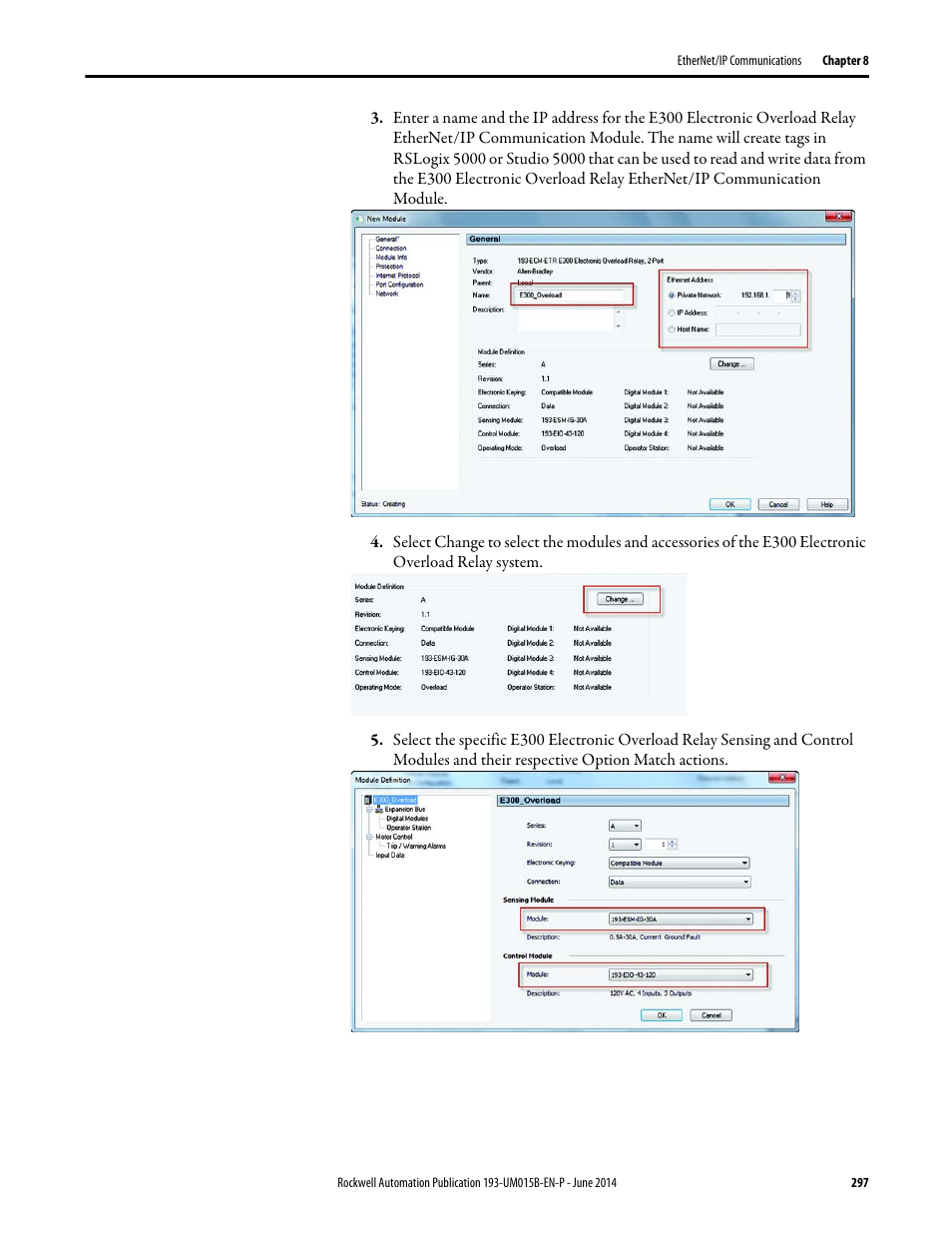 Rockwell Automation 592- E300 Overload Relay User Manual User Manual | Page 297 / 424