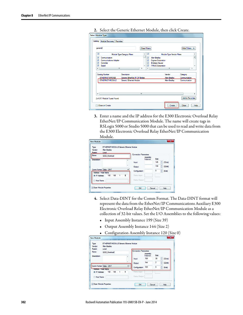 Rockwell Automation 592- E300 Overload Relay User Manual User Manual | Page 302 / 424