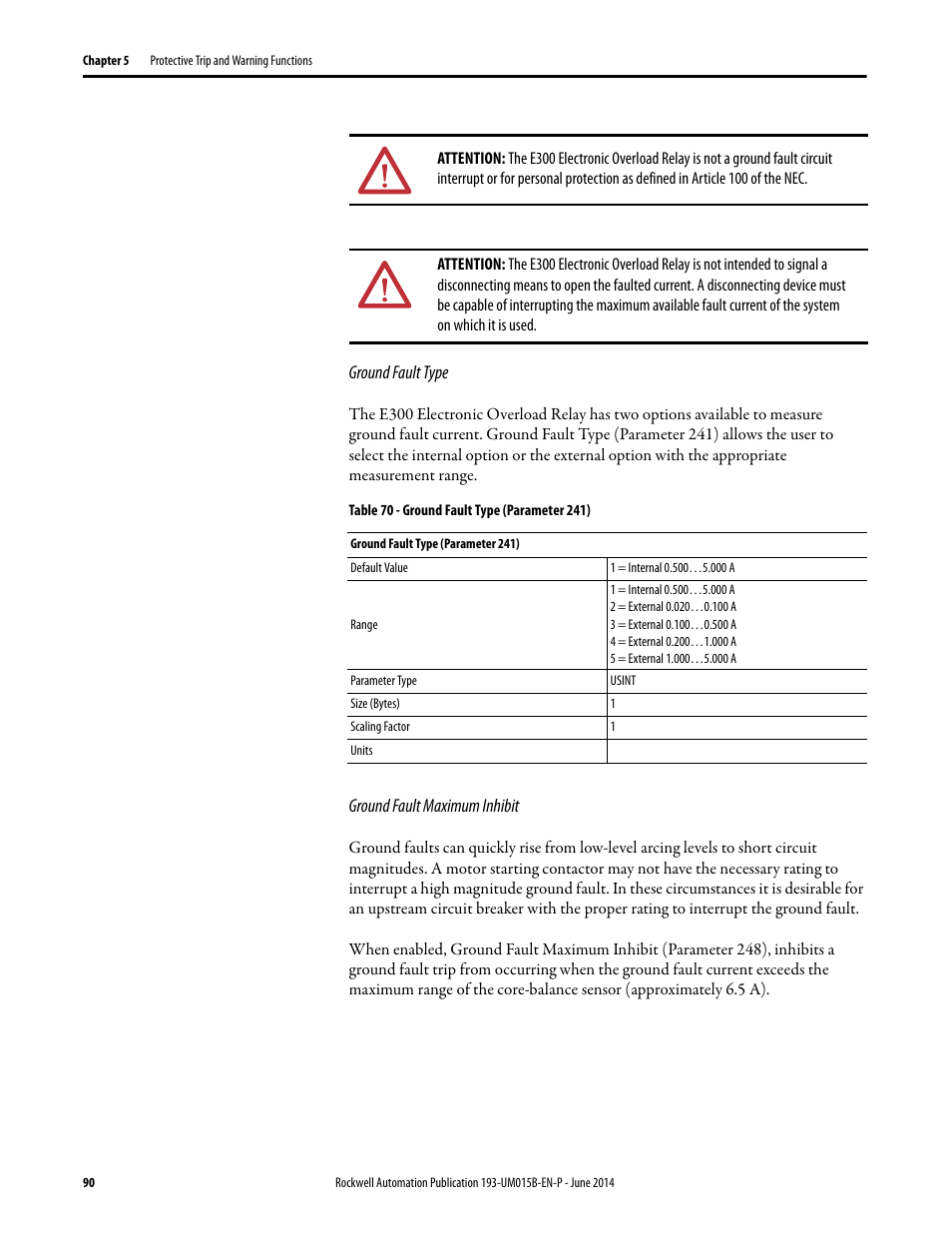 Rockwell Automation 592- E300 Overload Relay User Manual User Manual | Page 90 / 424