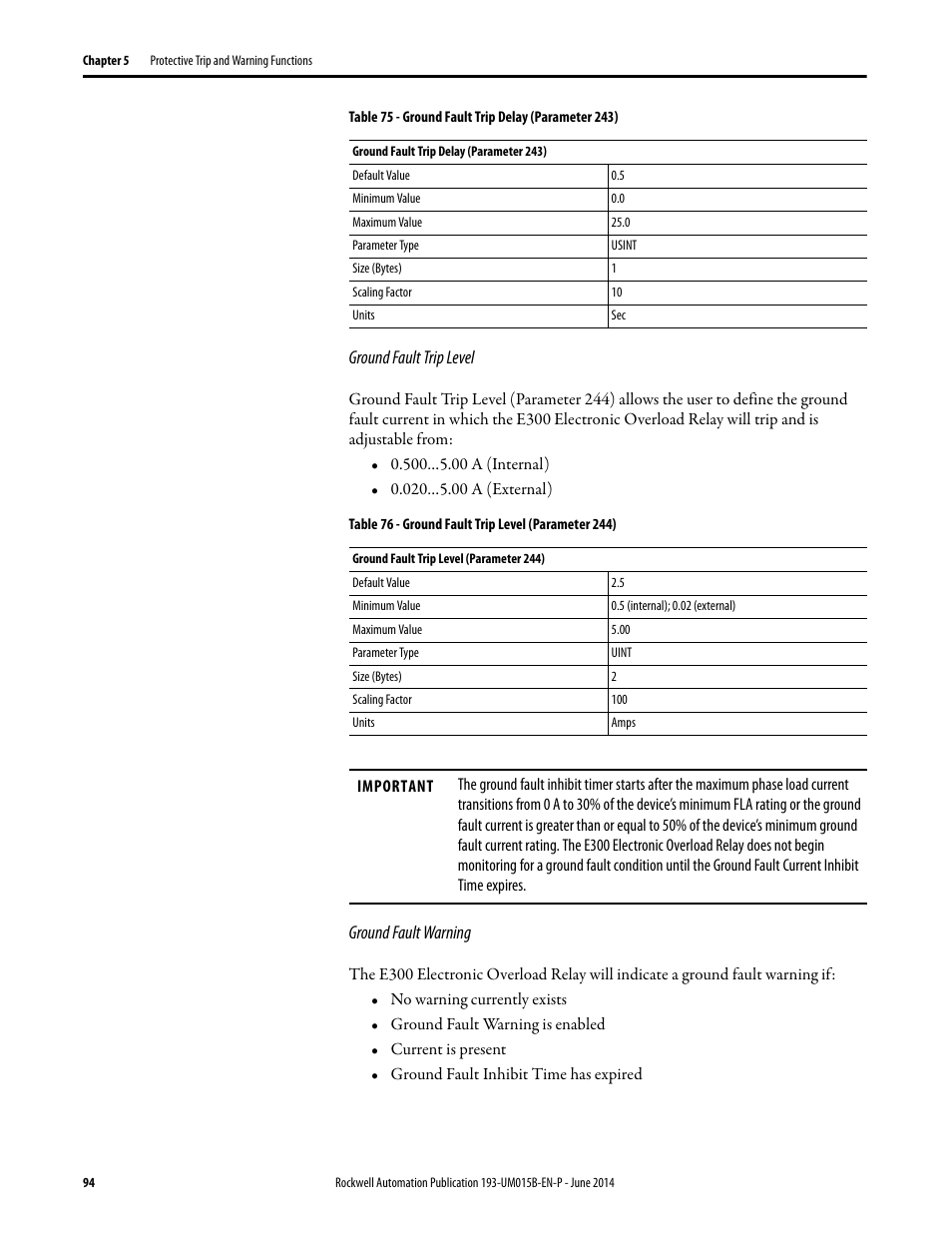 Rockwell Automation 592- E300 Overload Relay User Manual User Manual | Page 94 / 424