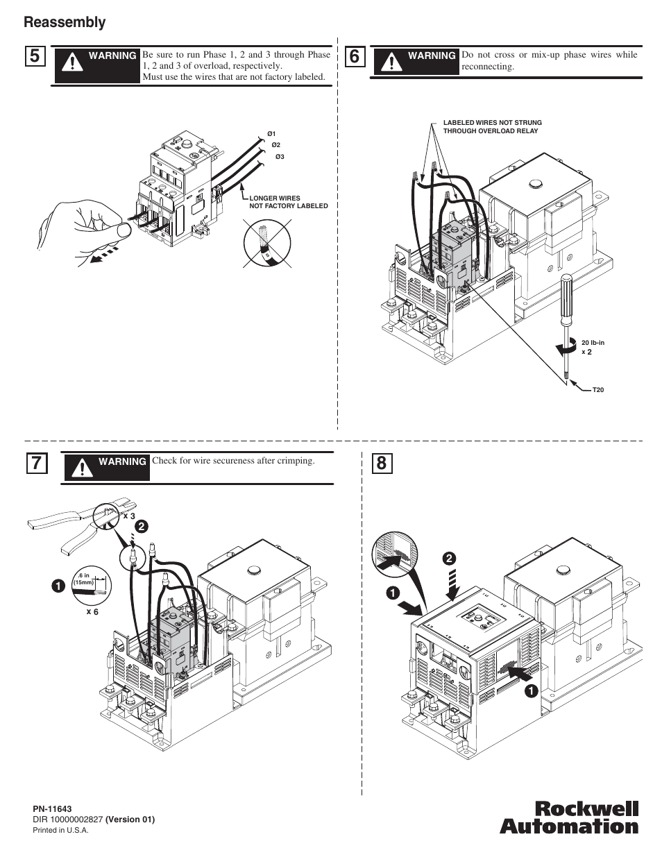 Reassembly | Rockwell Automation 193 Bul 193 Overload Relay Replacement User Manual | Page 2 / 2