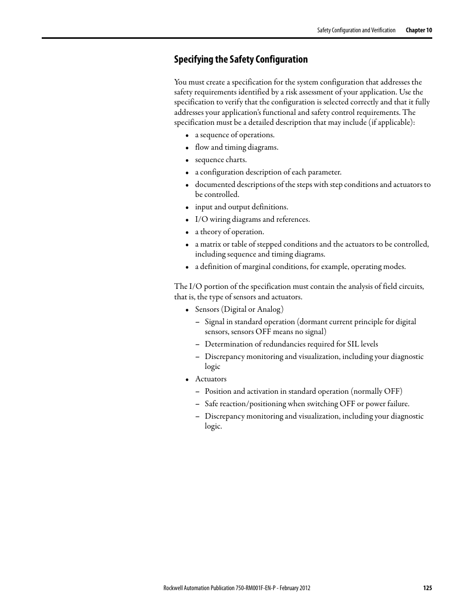 Specifying the safety configuration | Rockwell Automation 21G PowerFlex 750-Series AC Drives Reference Manual User Manual | Page 125 / 184